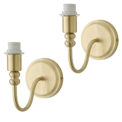 B&Q -  Binky Pair Of Gold Rechargeable Wall Light Bases