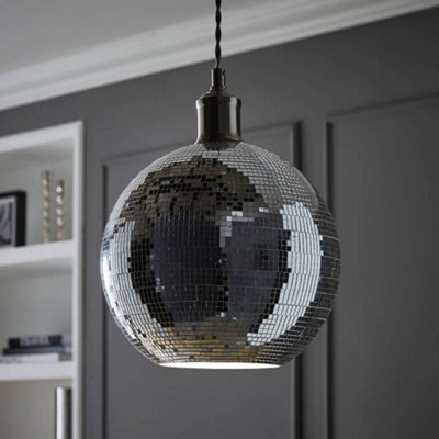 B&Q -  Dolly Disco Mirror Ball Ceiling Lamp Shade And Bulb (D)25Cm