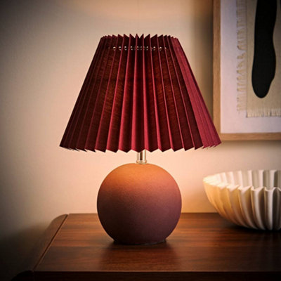Valuelights Beattie Burgundy Origami Table Lamp And Bulb from B&Q