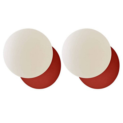 ValueLights Darla Pair of Frosted Globe IP44 Rated Bathroom Wall Lights with Bulbs in Burnt Orange - Image 7