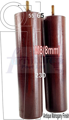 L&F Turned Wood Legs Antique Mahogany 230mm High Set Of 4 Replacement Furniture Bun Feet Settee Chairs Sofas Footstools M8 Pkc148 from B&Q