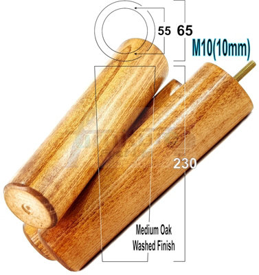 L&F Turned Wood Legs Medium Oak 230mm High Set Of 4 Replacement Furniture Bun Feet Settee Chairs Sofas Footstools M10 Pkc148 from B&Q