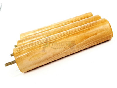 L&F Turned Wood Legs Natural Wash 230mm High Set Of 4 Replacement Furniture Bun Feet Settee Chairs Sofas Footstools M8 Pkc148 from B&Q