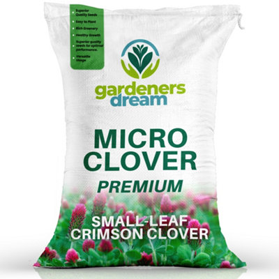 Gardeners Dream 5Kg Micro Crimson Clover Grass Seed Eco-Friendly Drought Resistant Lawn Cover from B&Q