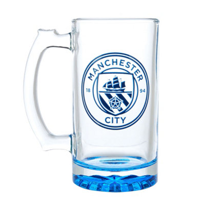 Manchester City Fc Stein Pint Gl Clear (One Size) from B&Q