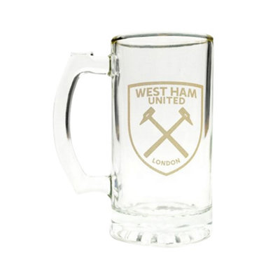 West Ham United Fc Stein Pint Gl Clear (One Size) from B&Q