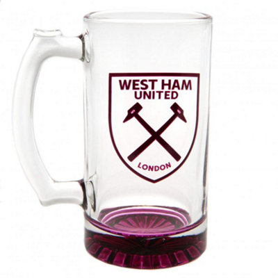 West Ham United Fc Crest Gl Tankard Burgundy (One Size) from B&Q