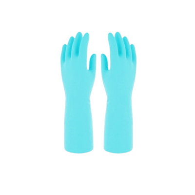 Marigold Adults Unisex Bathroom Gloves Blue (L) from B&Q