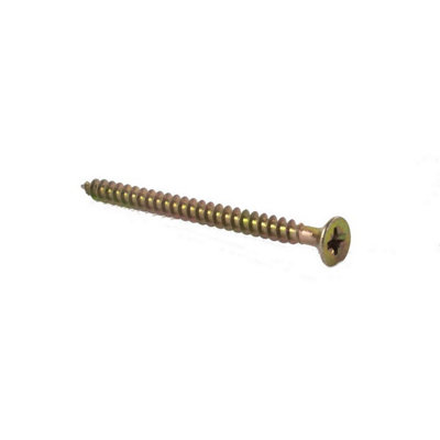 B&Q Picardy Multi Purpose Screw Zyp (Box Of 100) (5 X 80Mm) Yellow