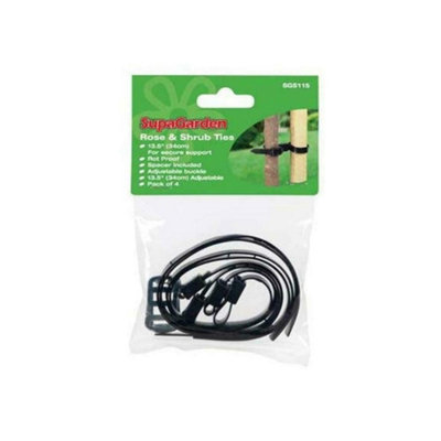 Ambador Rose And Shrub Plastic Ties (Pack Of 4) Black (Pack Of 4) from B&Q