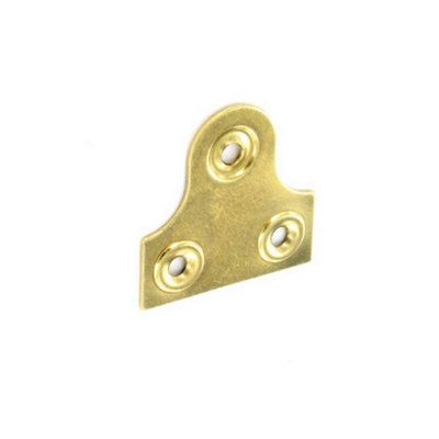 Securit Plain Gl Fitting Plates (Pack Of 2) Br (50mm) from B&Q