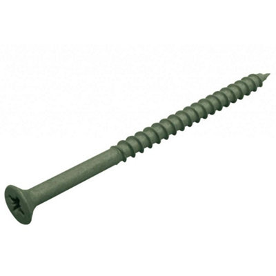Picardy Treated Decking Screws (Tub Of 200) Green (200 X 4.5 X 55mm) from B&Q