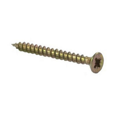 Picardy Multi Purpose Screw (Box Of 200) Yellow (3.5 X 25mm) from B&Q