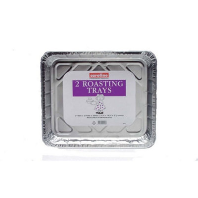 Caroline Oven Roasting Tray (Pack Of 2) Silver (One Size) from B&Q