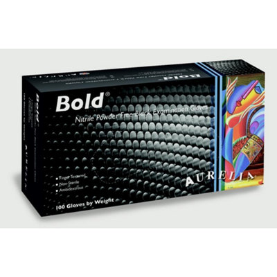 B&Q -  Bold Nitrile Powder Free Disposable Examination Gloves (Pack Of 100)