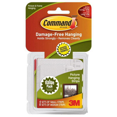 B&Q -  Picture Hanging Strips Value Pack White (One Size)