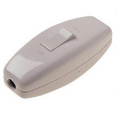 Dencon 6A White Through Switch White (One Size) from B&Q