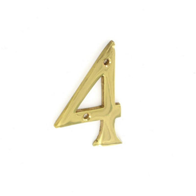 B&Q Securit Br Numeral No 4 Br (75Mm)
