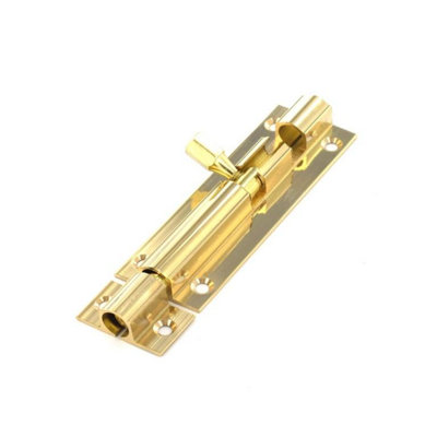 B&Q Securit Br Door Bolt Br (100Mm)