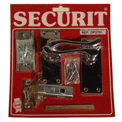 Securit Chrome Scroll Internal Pack Silver (One Size) from B&Q