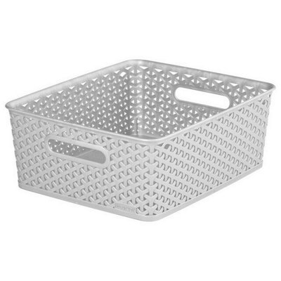 Curver Nestable Rattan Effect Basket Grey (18L) from B&Q