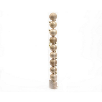 B&Q -  Shatterproof Baubles Pearl (One Size)