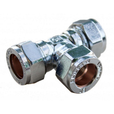 Oracstar Compression Equal Tee Chrome (One Size) from B&Q