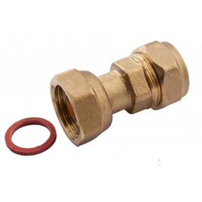 B&Q Gold Oracstar Compression Straight Tap Connector (One Size)