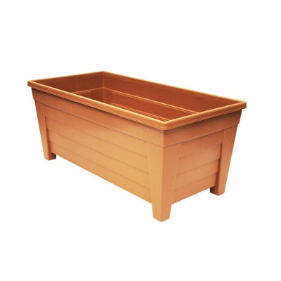 Thumbs Up Grosvenor Trough Raised Planter Terracotta (55 X 27 X 24Cm) from B&Q