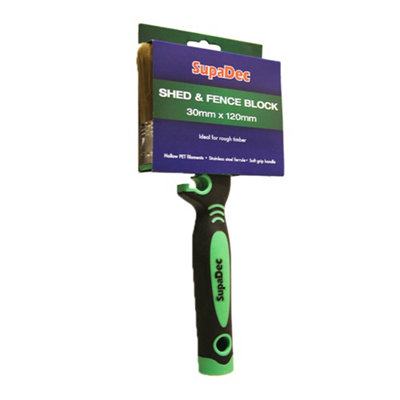 Supadec Shed & Fence Block Brush Black/green (12 X 27.5 X 3Cm) from B&Q