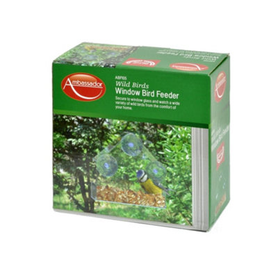 Ambador Window Bird Feeder Clear (One Size) from B&Q