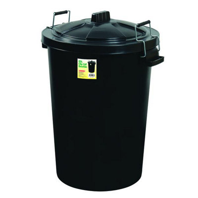Proplas Plastic Dustbin Black (90L) from B&Q