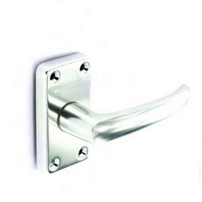 B&Q Securit Latch Handles (85Mm) Silver