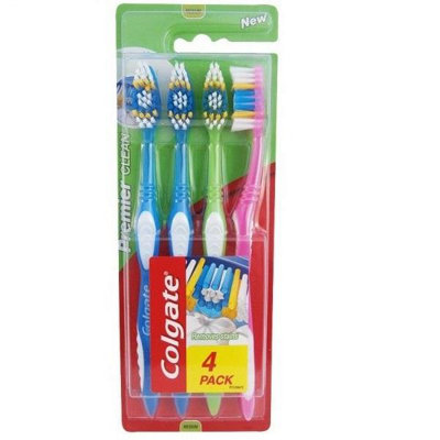 B&Q Colgate Toothbrushes (Pack Of 4) Multicoloured (One Size)