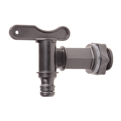 Alm Water Butt Tap Black (One Size) from B&Q