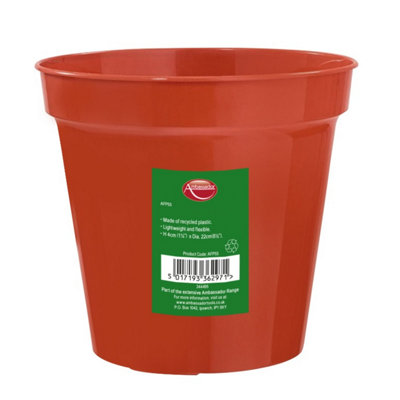 B&Q Ambador Flower Pot (10In) Orange