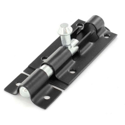 Securit Tower Bolt Black/silver (20Cm) from B&Q