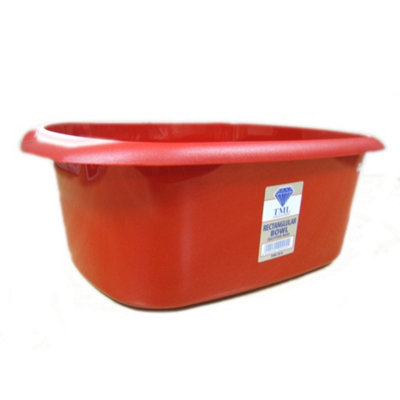 Tml Rectangular Plastic Bowl Glitter Red (11L) from B&Q
