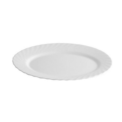 Luminarc Trianon Oval Platter White (22 X 14Cm) from B&Q