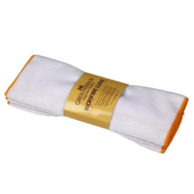 - Groundsman Micro Fibre Cleaning Cloths (Pack Of 4) White (35 X 35Cm)