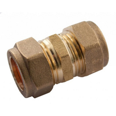 Oracstar Compression Straight Connector Br (10mm) from B&Q