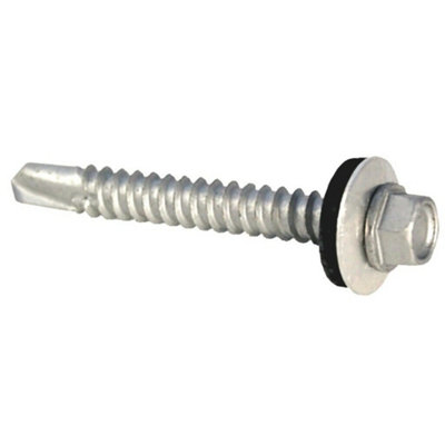 Picardy Self Drilling Roofing Screws (Pack Of 50) Silver (0.55 X 7Cm) from B&Q