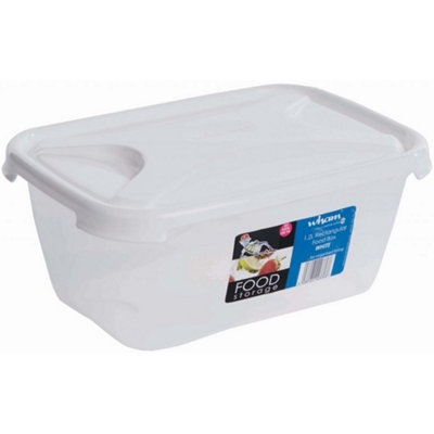 Wham Rectangular Food Storage Container White (1.2L) from B&Q