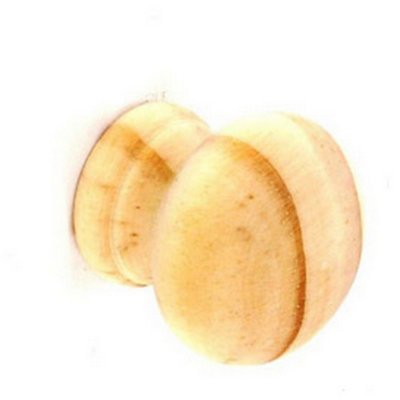 Securit Door Knobs (Pack Of 2) Pine (30mm) from B&Q