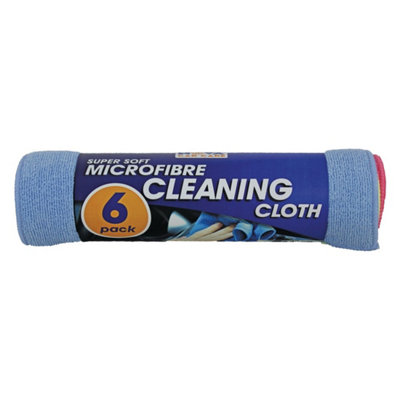 Granville Chemicals Microfibre Cleaning Cloth (Pack Of 6) Multicoloured (One Size) from B&Q