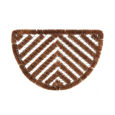 Groundsman Half Round Scraper Mat Brown (One Size) from B&Q