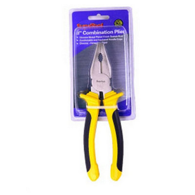 Supatool Deluxe Combination Plier Silver/yellow (200mm) from B&Q