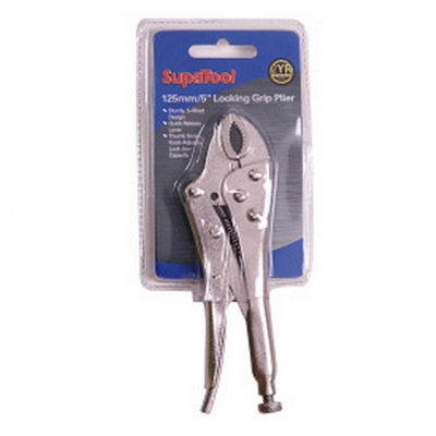 Supatool Locking Grip Plier Silver (125mm) from B&Q