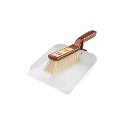  - Groundsman Metal Dustpan And Brush Set White/copper (One Size)