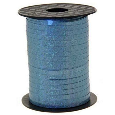 Apac Metallic Curling Ribbon (250M) Holographic Ice Blue (One Size) from B&Q